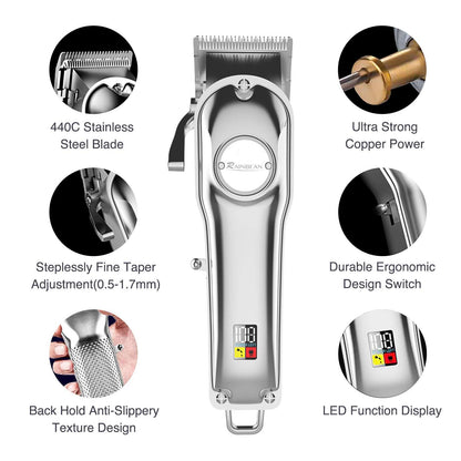 Men's Hair Trimmer 3 in 1 Cordless Hair Clipper USB Rechargeable