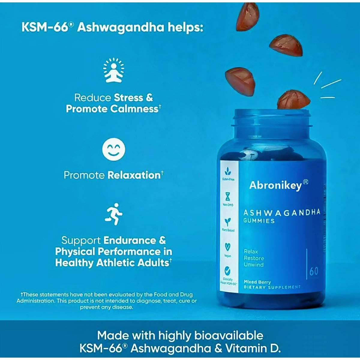 Ashwagandha 2000 Mg with D2 & C Gummy,