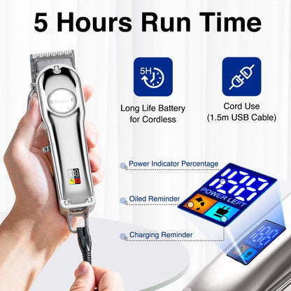 Men's Hair Trimmer 3 in 1 Cordless Hair Clipper USB Rechargeable